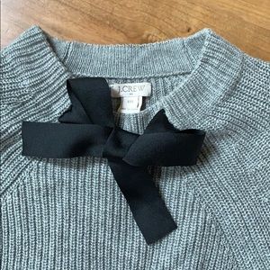 J. Crew BowTie Sweater in Grey
